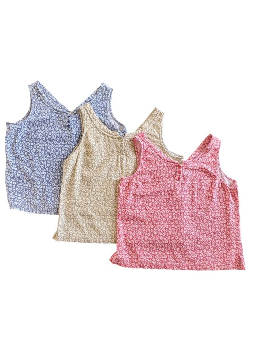 Tank Tops Flyshacker Outfitters Tank Tops Set Of Three Daisy Print Cotton Rayon
